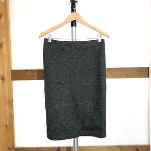 MAX MARA WEEKEND‎ Dark Grey Heathered Neoprene Pencil Skirt Sz S
